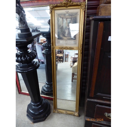 2109 - A gilt and framed French pier mirror 