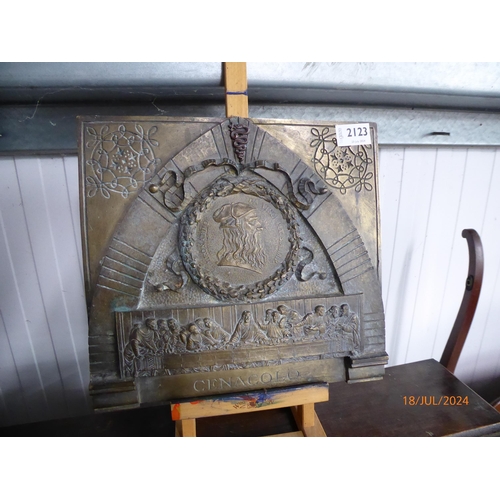 2123 - A bronze Masonic plaque