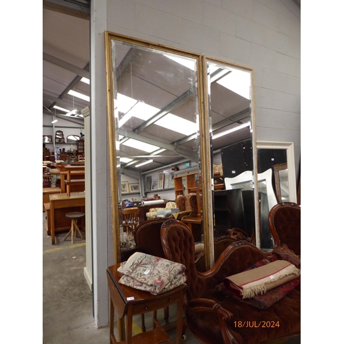 2360 - A large 1930's pier mirror with bevelled edges 8