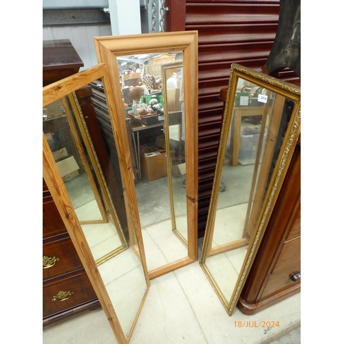 2416 - A gilt framed rectangle mirror and two others (3)     (C)