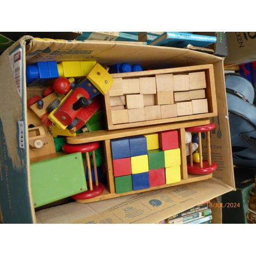 2433 - A box of wooden toys