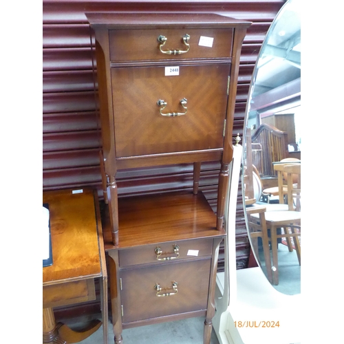 2448 - A pair of reproduction bedside cabinets