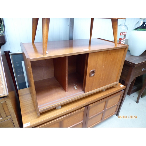 2457 - A mid Century record cupboard