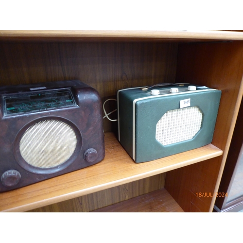 2465 - A 1930's Bush Bakelite radio and a roberts radio