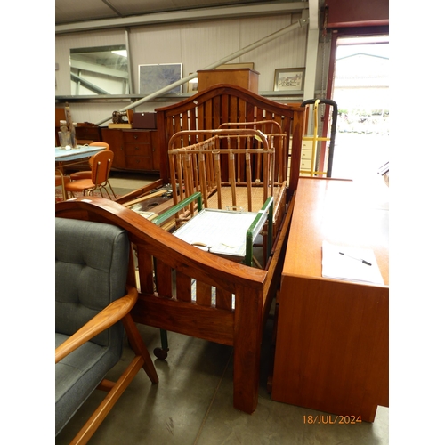 2479 - An eastern hardwood double bed frame     (E) £10-20