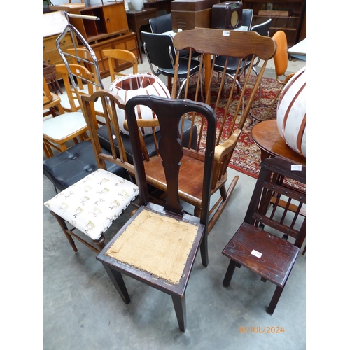 2488 - An oak American style armchair and two other seats     (R) £0 (E) £8-12