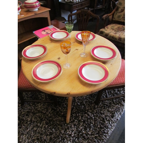 1320 - A 19th Century mahogany wine table with tripod base, 70cm tall x 39cm diameter