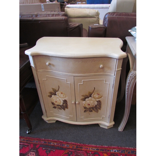 1334 - A French 19th Century style serpentine front cabinet, the single drawer over a two door cupboard hav... 