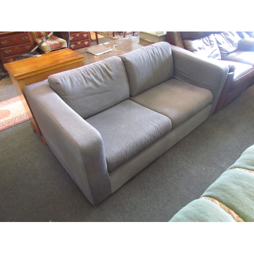 1342 - A Habitat grey fabric two seater bed settee