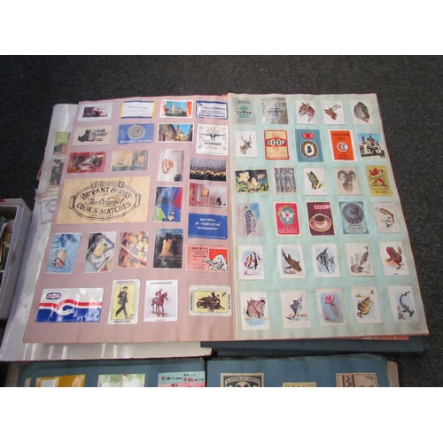 1415 - Eight scrap albums with matchbox covers (stuck in) and two small boxes of similar examples