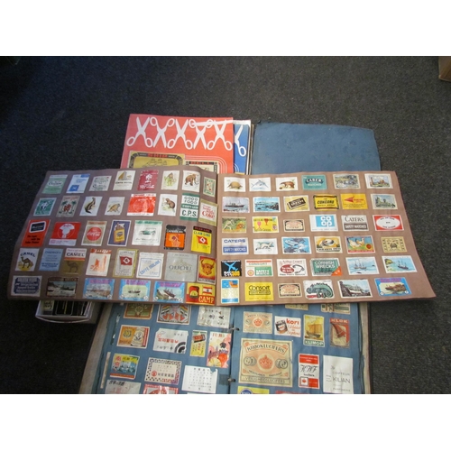 1415 - Eight scrap albums with matchbox covers (stuck in) and two small boxes of similar examples