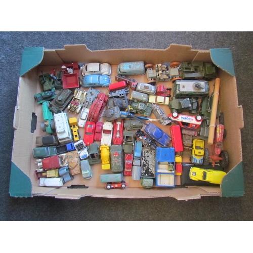 1433 - Assorted playworn diecast vehicles including Dinky military, Britains Land Rover, Lone Star tractor,... 