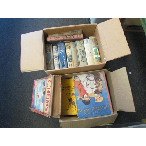 1442 - Two boxes of early 20th Century children's books and annuals, etc.