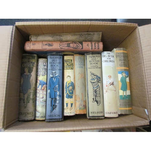 1442 - Two boxes of early 20th Century children's books and annuals, etc.