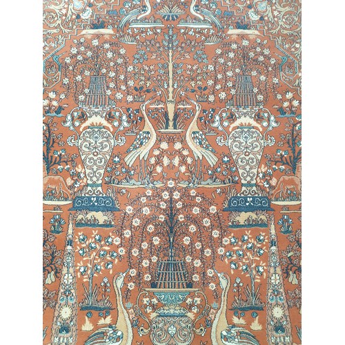 2351 - An orange and blue rug Saint-Maclon Klops 170cm x 240cm