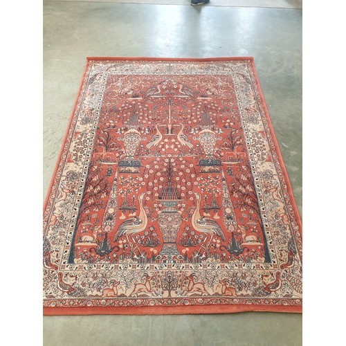 2351 - An orange and blue rug Saint-Maclon Klops 170cm x 240cm