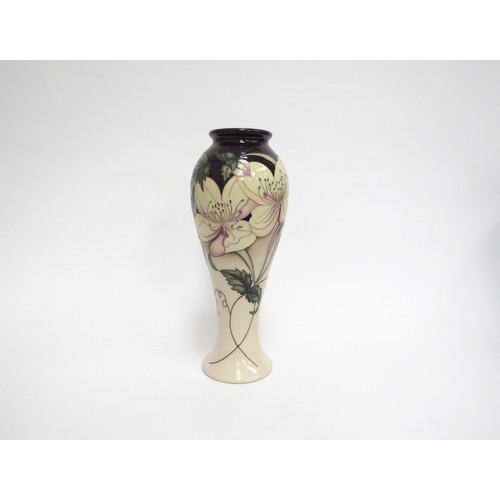 6636 - A Moorcroft Ghislaine pattern vase designed by Rachel Bishop, Sissons Gallery Helmsley 31/75, signed... 