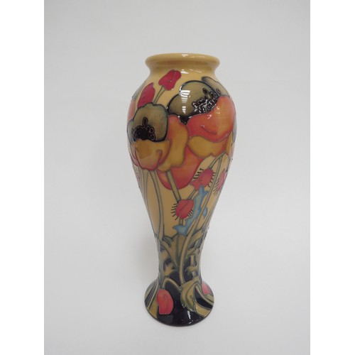 6639 - A Moorcroft Neighbours Garden pattern vase, designed by Emma Bossons, 24/60, 27cm tall