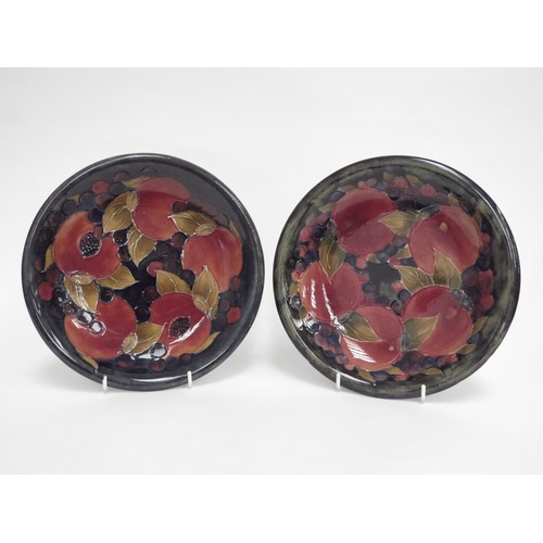 6648 - Two Pomegranate plates/shallow dishes, 22cm diameter