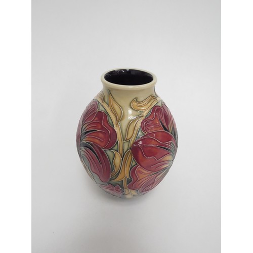 6645 - A Moorcroft Spanish pattern vase, designed by Kerry Goodwin, 13.5cm tall