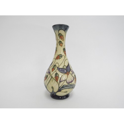 6623 - A Moorcroft 'Sweet Thief' pattern vase designed by Rachel Bishop, 16.5cm