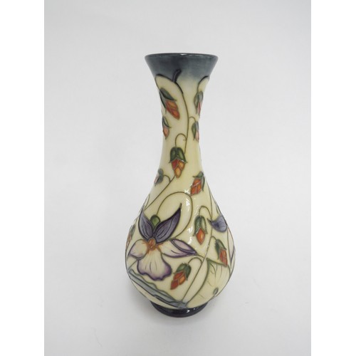 6623 - A Moorcroft 'Sweet Thief' pattern vase designed by Rachel Bishop, 16.5cm