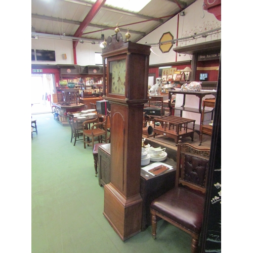 4018 - An early 19th Century East Anglian 30-hour mahogany longcase clock by Russell, Cawston, the cream pa... 