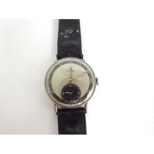 6718 - An Omega gents wristwatch, 15 jewel movement numbered 9845661, Acier Inoxydable case, scratches and ... 