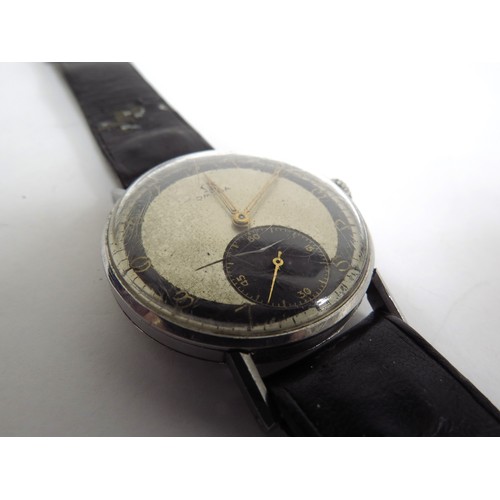 6718 - An Omega gents wristwatch, 15 jewel movement numbered 9845661, Acier Inoxydable case, scratches and ... 