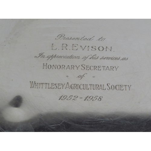 6692 - A silver salver presented to L.R. Evison in appreciation of his service as Honorary Secretary of Whi... 