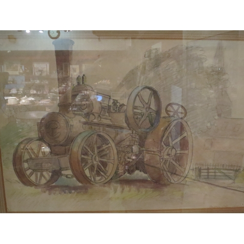 4216 - BENJAMIN WESTWOOD GIBBON (1914-1990): A watercolour of steam engine, signed and dated 1935 lower rig... 