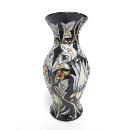 6676 - Moorcroft vase in the Tribute to William Morris' pattern , designed by Rachel Bishop, 19.5cm tall