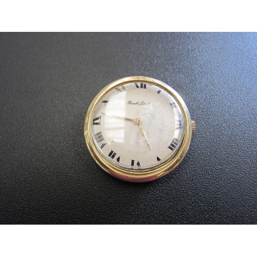 1074 - A Beuche Girod wrist watch with case stamped 18k. Broken into separate parts and no strap.