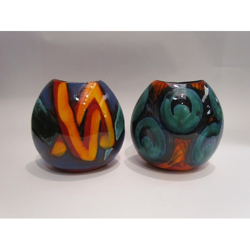 4040 - Two Poole Pottery 'Living Glazes' vases, 17cm tall