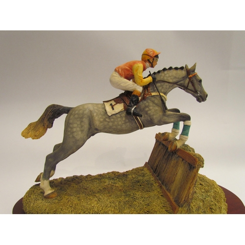 4076 - A Border Fine Arts horse racing figural scene: 