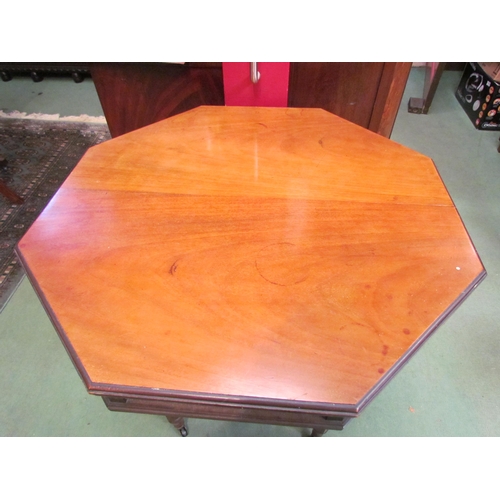 4082 - An Edwardian walnut octagonal top centre table, with under-tier, 74cm tall x 75cm wide