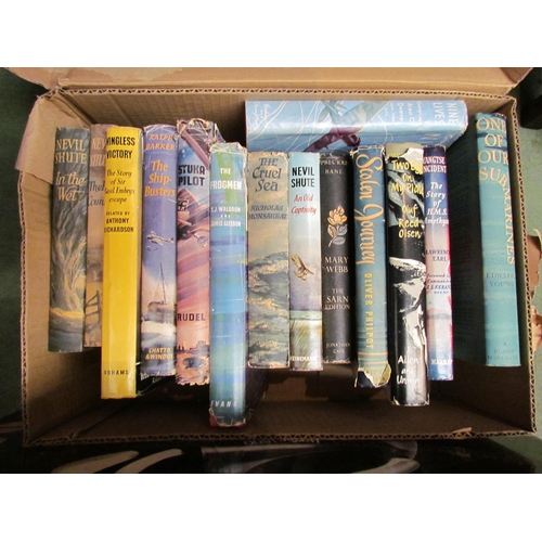 4114 - Two boxes of WWII related books, etc. including 