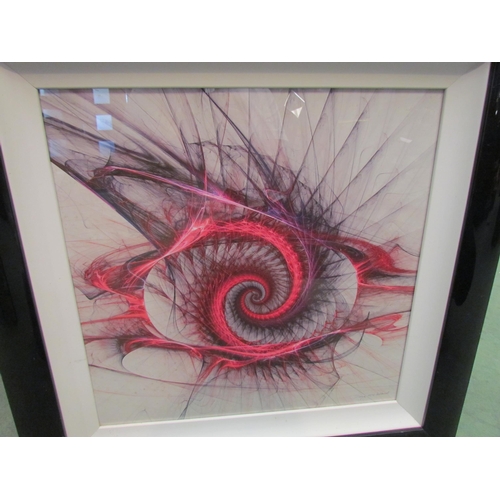 4115 - A Doug McClelland print in modern frame of an abstract spiral, 49cm x 49cm image size