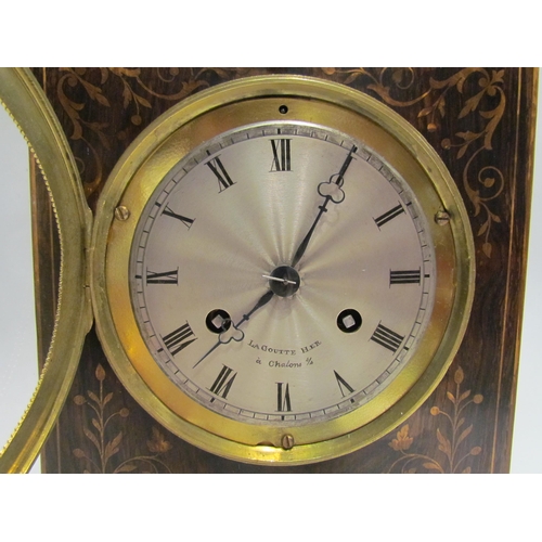 4148 - A French mantel clock, circa 1840, Chaumont a Paris, silk suspension, 4