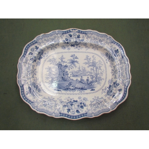 4150 - A large Victorian blue and white Minton 