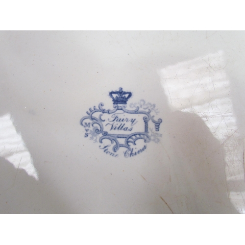 4150 - A large Victorian blue and white Minton 