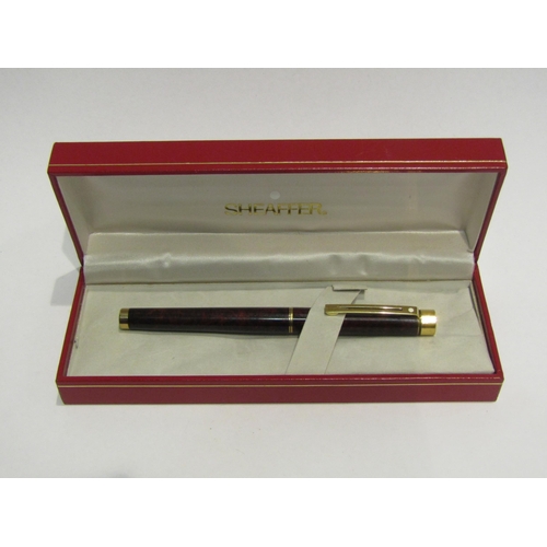 4414 - A Sheaffer fountain pen, nib marked 14k, cased