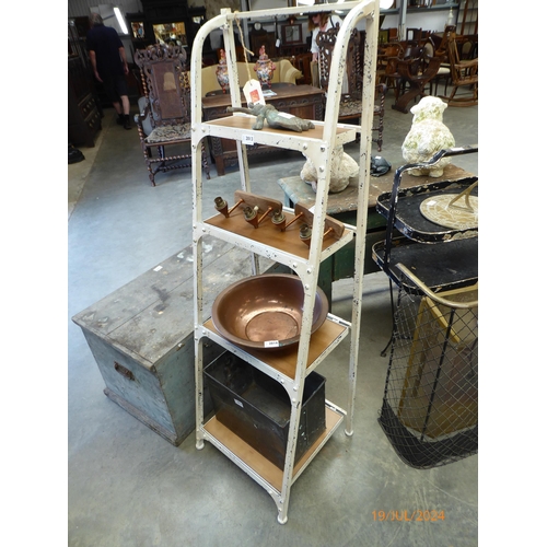 2084 - An Industrial metal foldable four tier shelving unit