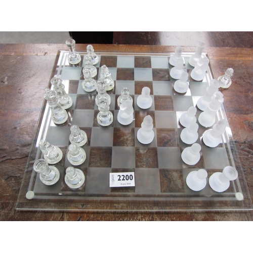 2370 - A glass chess set