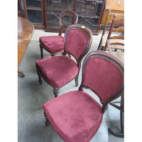 2193 - Five assorted Victorian mahogany balloon back dining chairs