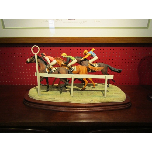 4027 - A Border Fine Arts horse racing scene: 