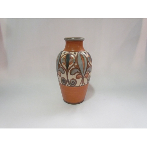 4303 - A Langley Pottery vase, 27cm high