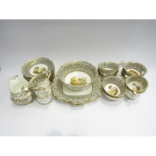 4486 - An early 19th Century English porcelain tea, coffee and dinner set