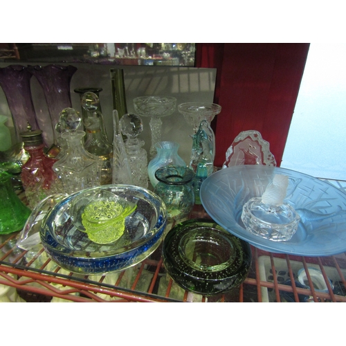 4525 - A selection of Victorian and later glassware including modern design examples such as Whitefriars, V... 