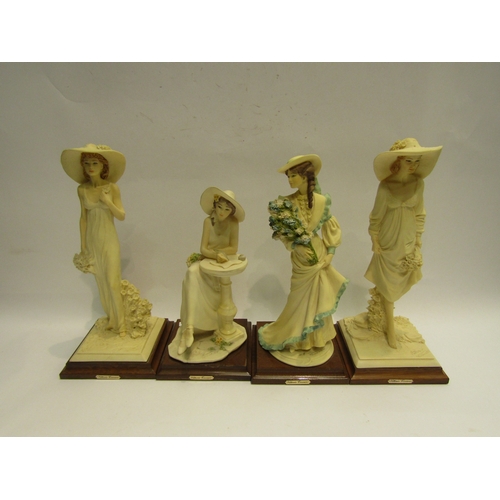 4529 - A group of seven bisque female figures by Vittorio Tessaro together with two Coalport figures 